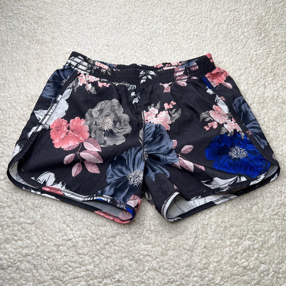 Old Navy Active Black Floral Running Shorts XL Girls 14